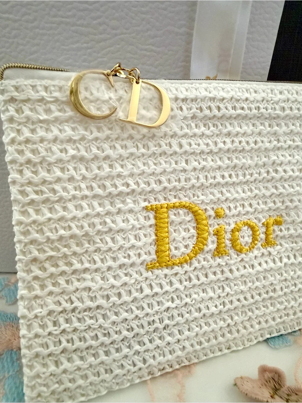 Dior crochet clutch